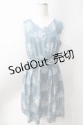 axes femme / ローズブーケノースリーブワンピース  サックス Y-25-06-20-076-AX-OP-SZ-ZY