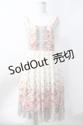 axes femme / 薔薇柄マキシワンピース  生成り Y-25-06-20-080-AX-OP-SZ-ZI