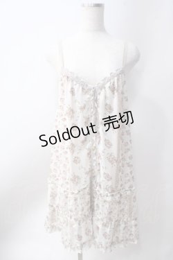 画像1: axes femme / フラワープリントキャミワンピース  生成り Y-25-06-20-083-AX-OP-SZ-ZY
