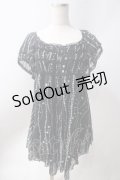axes femme / パール柄ワチュニック  黒 Y-25-06-20-086-AX-OP-SZ-ZY