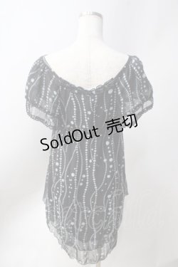 画像2: axes femme / パール柄ワチュニック  黒 Y-25-06-20-086-AX-OP-SZ-ZY