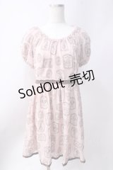 axes femme POETIQUE / ティーカップストライプワンピース  ピンク Y-25-06-20-090-AX-OP-SZ-ZY