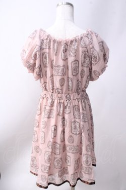 画像2: axes femme POETIQUE / ティーカップストライプワンピース  ピンク Y-25-06-20-090-AX-OP-SZ-ZY