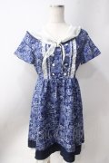 axes femme POETIQUE / 航海図柄セーラーワンピース  紺 Y-25-06-20-092-AX-OP-SZ-ZY
