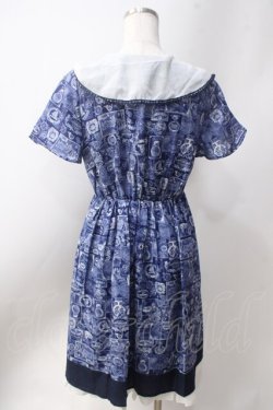 画像2: axes femme POETIQUE / 航海図柄セーラーワンピース  紺 Y-25-06-20-092-AX-OP-SZ-ZY