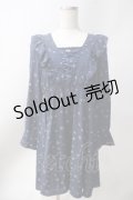axes femme POETIQUE / 雪の結晶ワンピース  紺 Y-25-06-20-093-AX-OP-SZ-ZT072