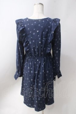 画像2: axes femme POETIQUE / 雪の結晶ワンピース  紺 Y-25-06-20-093-AX-OP-SZ-ZY