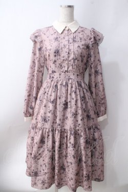 画像1: axes femme POETIQUE / トワルドジュイ風花柄ワンピース  ピンク Y-25-06-20-094-AX-OP-SZ-ZY