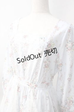 画像3: axes femme / ラッフルフリルレース花柄ワンピース  サックス Y-25-06-20-096-AX-OP-SZ-ZI