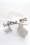axes femme POETIQUE / リボン巻きカンカン帽  ピンク Y-25-06-20-009-AX-AC-SZ-ZY