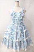 Angelic Pretty / 肩リボンジャンパースカート  サックス Y-25-06-20-103-AP-OP-SZ-ZY