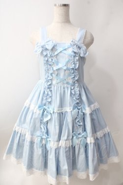 画像1: Angelic Pretty / 肩リボンジャンパースカート  サックス Y-25-06-20-103-AP-OP-SZ-ZY