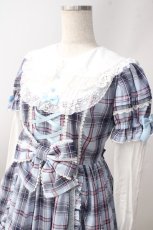 画像3: Angelic Pretty / Dolly Girl付け袖ワンピース(タータン)  サックス Y-25-06-20-104-AP-OP-SZ-ZY (3)