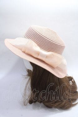 画像2: axes femme POETIQUE / リボン巻きカンカン帽  ピンク Y-25-06-20-009-AX-AC-SZ-ZY