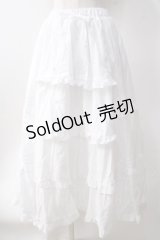 Chalmiere / クラシックコットンスカート  白 Y-25-06-20-105-LO-SK-SZ-ZI