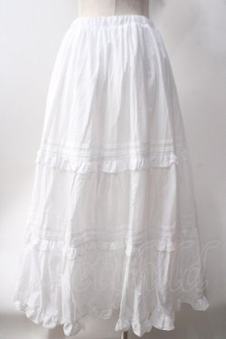 画像2: Chalmiere / クラシックコットンスカート  白 Y-25-06-20-105-LO-SK-SZ-ZY