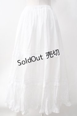 画像2: Chalmiere / クラシックコットンスカート  白 Y-25-06-20-105-LO-SK-SZ-ZI