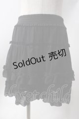 axes femme / ティアードミニスカート  黒 Y-25-06-20-106-AX-SK-SZ-ZY