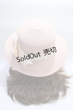 画像3: axes femme POETIQUE / リボン巻きカンカン帽  ピンク Y-25-06-20-009-AX-AC-SZ-ZY