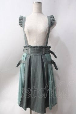 画像1: axes femme POETIQUE / サイドプリーツデザインスカート  グリーン Y-25-06-20-112-AX-SK-SZ-ZY