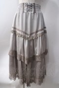 axes femme / サテンイレヘムスカート  グレー Y-25-06-20-115-AX-SK-SZ-ZY