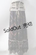 axes femme / 2way総柄スカート  紺 Y-25-06-20-120-AX-SK-SZ-ZY