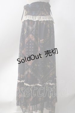 画像2: axes femme / 2way総柄スカート  紺 Y-25-06-20-120-AX-SK-SZ-ZY