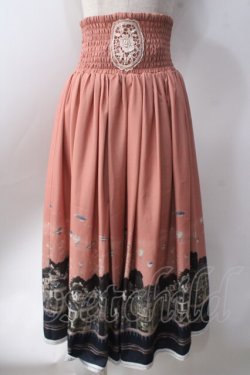 画像1: axes femme / 街柄2wayスカート  オレンジ Y-25-06-20-122-AX-SK-SZ-ZY