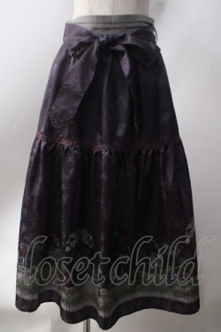 画像1: axes femme / ワイン柄スカート  パープル Y-25-06-20-123-AX-SK-SZ-ZY