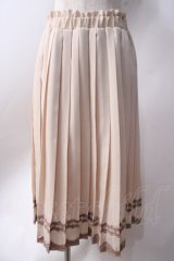axes femme / サテンプリーツスカート  生成り Y-25-06-20-125-AX-SK-SZ-ZY