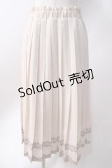 axes femme / サテンプリーツスカート  生成り Y-25-06-20-125-AX-SK-SZ-ZI