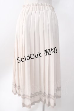 画像2: axes femme / サテンプリーツスカート  生成り Y-25-06-20-125-AX-SK-SZ-ZI