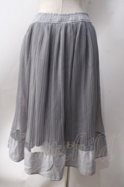 画像2: axes femme / チュール重ねプリーツスカート  グレー Y-25-06-20-126-AX-SK-SZ-ZY