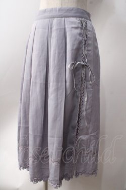 画像1: axes femme / サイドスリットロングスカート  ラベンダー Y-25-06-20-127-AX-SK-SZ-ZY