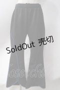 Qutie Frash / チャイナフレアパンツ  黒 Y-25-06-20-133-QU-PA-AS-ZY