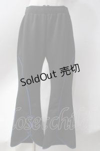 Qutie Frash / チャイナフレアパンツ  黒 Y-25-06-20-133-QU-PA-AS-ZY