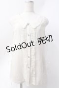 axes femme / レースアップノースリブラウス  生成り Y-25-06-20-014-AX-BL-SZ-ZY