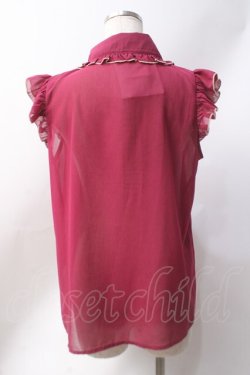 画像3: axes femme POETIQUE / パイピングフリルリボンブラウス  ピンク Y-25-06-20-015-AX-BL-SZ-ZY
