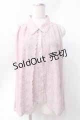 axes femme / 刺繍ノースリーブブラウス  ピンク Y-25-06-20-016-AX-BL-SZ-ZY