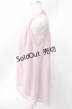 画像2: axes femme / 刺繍ノースリーブブラウス  ピンク Y-25-06-20-016-AX-BL-SZ-ZY