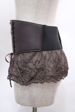 画像2: axes femme / レースアップコルセットベルト  ブラウン Y-25-06-20-003-AX-ZA-SZ-ZY