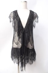 axes femme / レースベスト  黒 Y-25-06-20-019-AX-TO-SZ-ZY