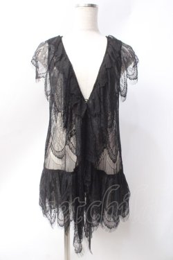 画像1: axes femme / レースベスト  黒 Y-25-06-20-019-AX-TO-SZ-ZY