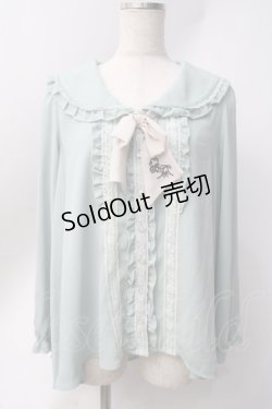 画像1: axes femme / ビッグカラーＡラインブラウス  ミント Y-25-06-20-020-AX-BL-SZ-ZY