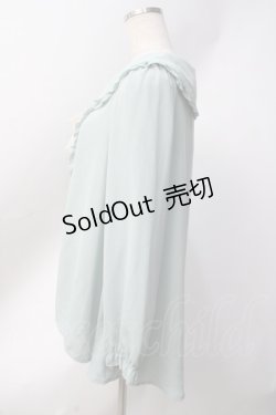 画像2: axes femme / ビッグカラーＡラインブラウス  ミント Y-25-06-20-020-AX-BL-SZ-ZY