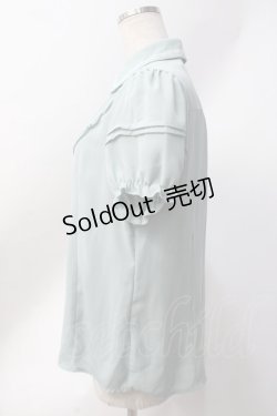 画像2: axes femme / レース襟付きフリルブラウス  ミント Y-25-06-20-021-AX-BL-SZ-ZY