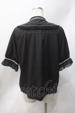 画像3: axes femme / モチーフ刺繍ブラウス  黒 Y-25-06-20-022-AX-BL-SZ-ZY