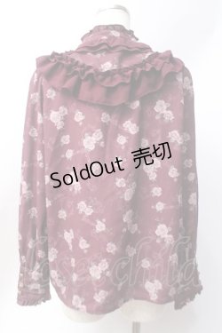 画像3: axes femme / レトロオーナメントバラ柄ブラウス  ワイン Y-25-06-20-027-AX-BL-SZ-ZI