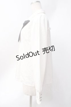 画像2: axes femme / リボンタイ付プチフリルブラウス  白 Y-25-06-20-028-AX-BL-SZ-ZY