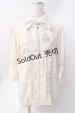 画像1: axes femme POETIQUE / フレア袖フリルブラウス  生成り Y-25-06-20-030-AX-BL-SZ-ZY